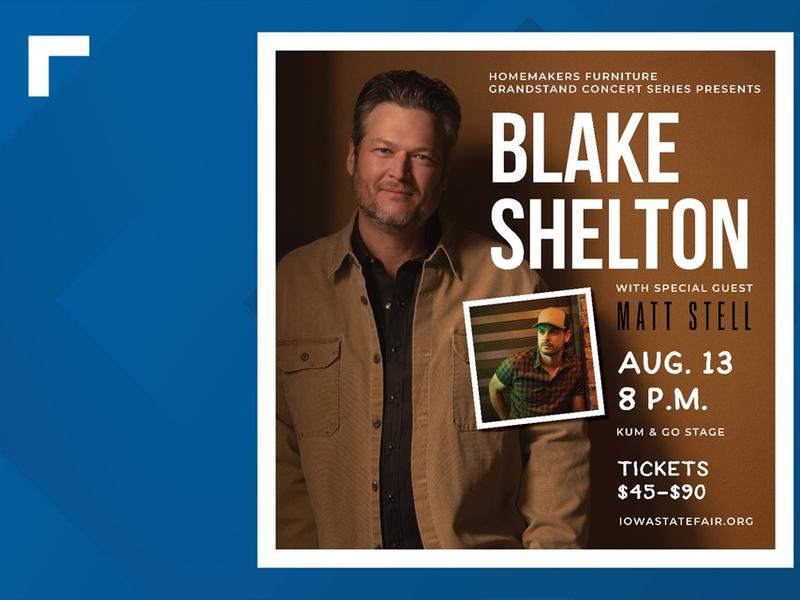 Blake Shelton Coming to 2021 lowa state Fair: Find out the details.