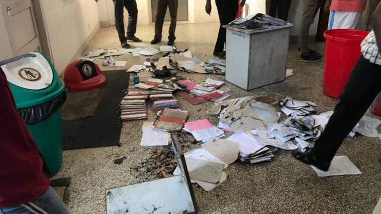 Fire at kerala secretariat