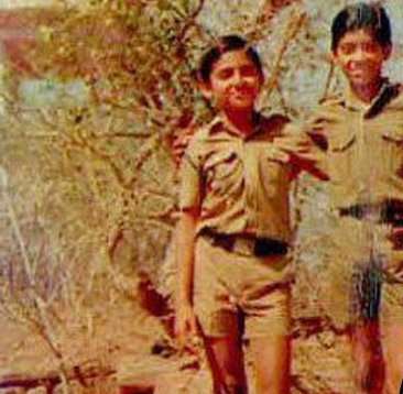 Childhood picture of Akhilesh Yadav