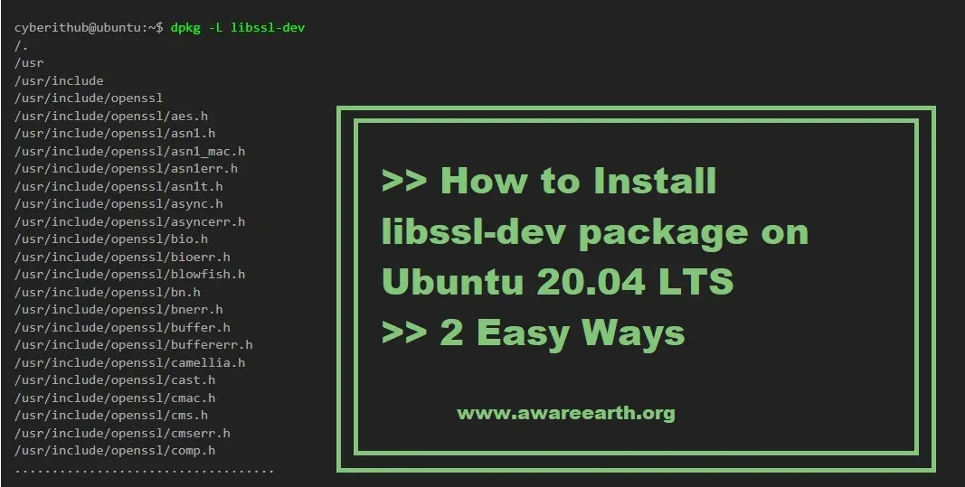 How to Install libssl-dev package on Ubuntu 20.04 LTS 2 Easy Ways