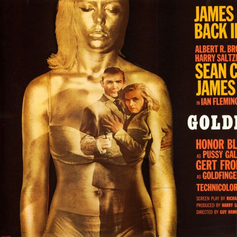 Margret Nolan in the James bond movie Gold finger.