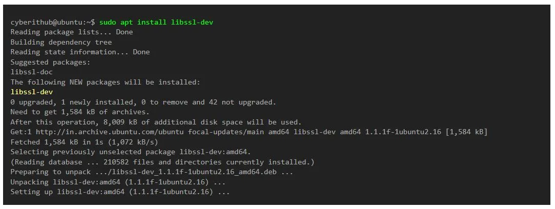 Installing libssl-dev package on Ubuntu 20.04
