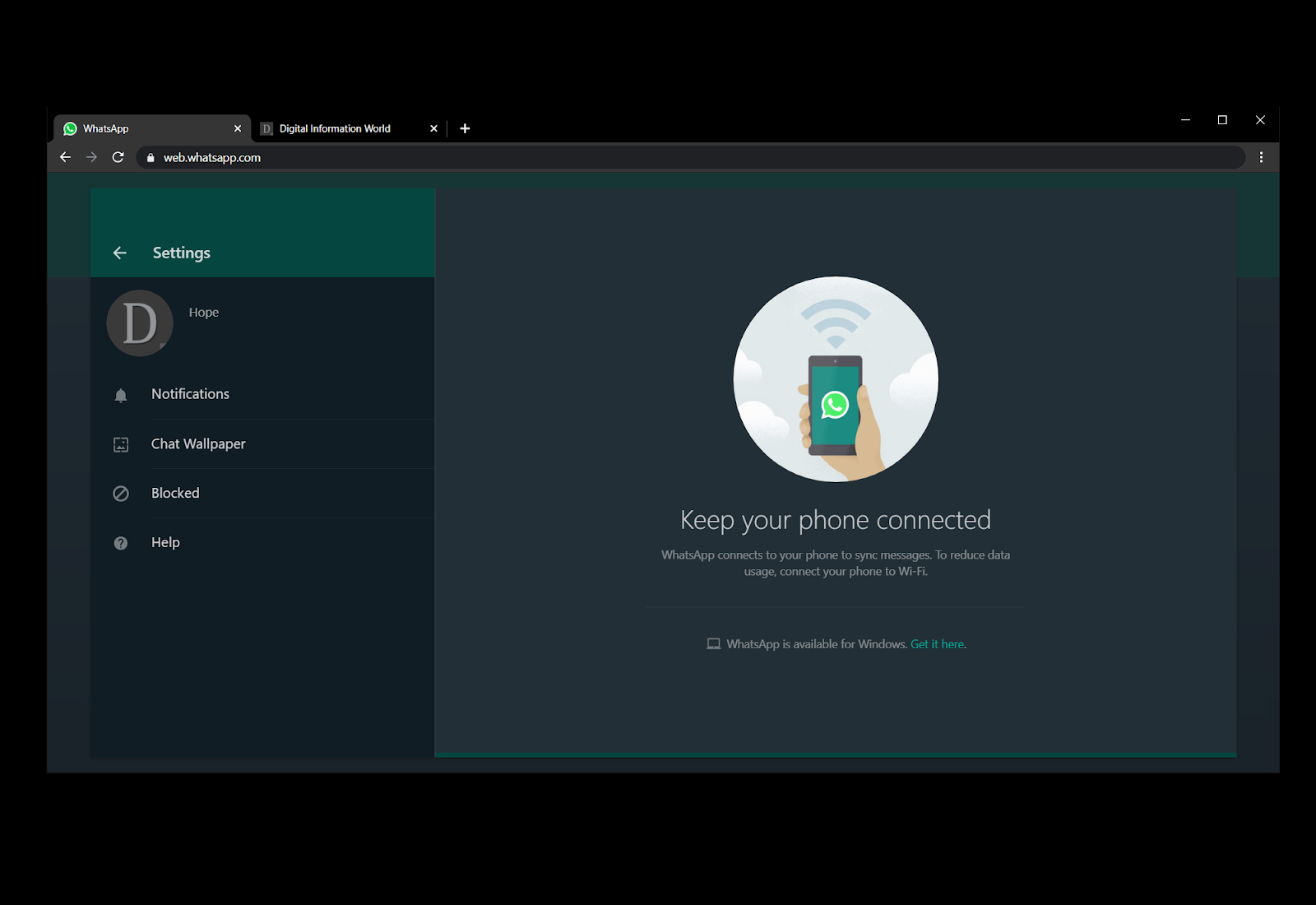 Dark Mode on web as a part of upcoming WhatsApp features